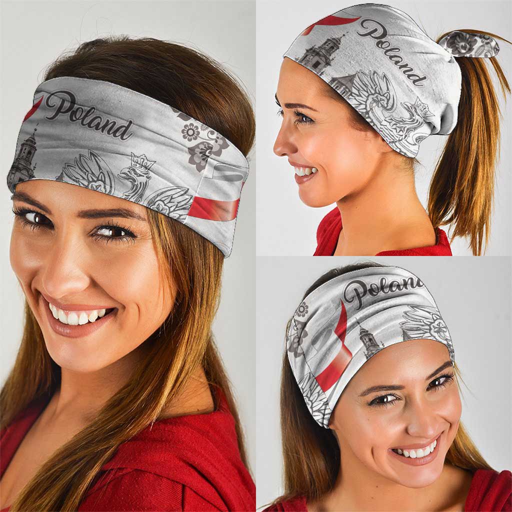 Poland Eagle Heritage Neck Gaiter Wawel Castle Polish Wycinanki Folk Pattern - Wonder Print Shop