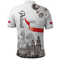 Poland Eagle Heritage Polo Shirt Wawel Castle Polish Wycinanki Folk Pattern - Wonder Print Shop