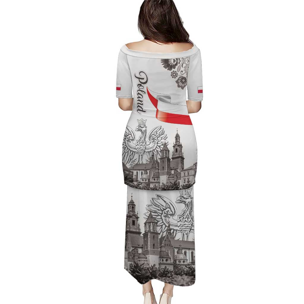 Poland Eagle Heritage Puletasi Wawel Castle Polish Wycinanki Folk Pattern - Wonder Print Shop