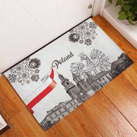 Poland Eagle Heritage Rubber Doormat Wawel Castle Polish Wycinanki Folk Pattern - Wonder Print Shop