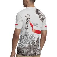Poland Eagle Heritage Rugby Jersey Wawel Castle Polish Wycinanki Folk Pattern - Wonder Print Shop