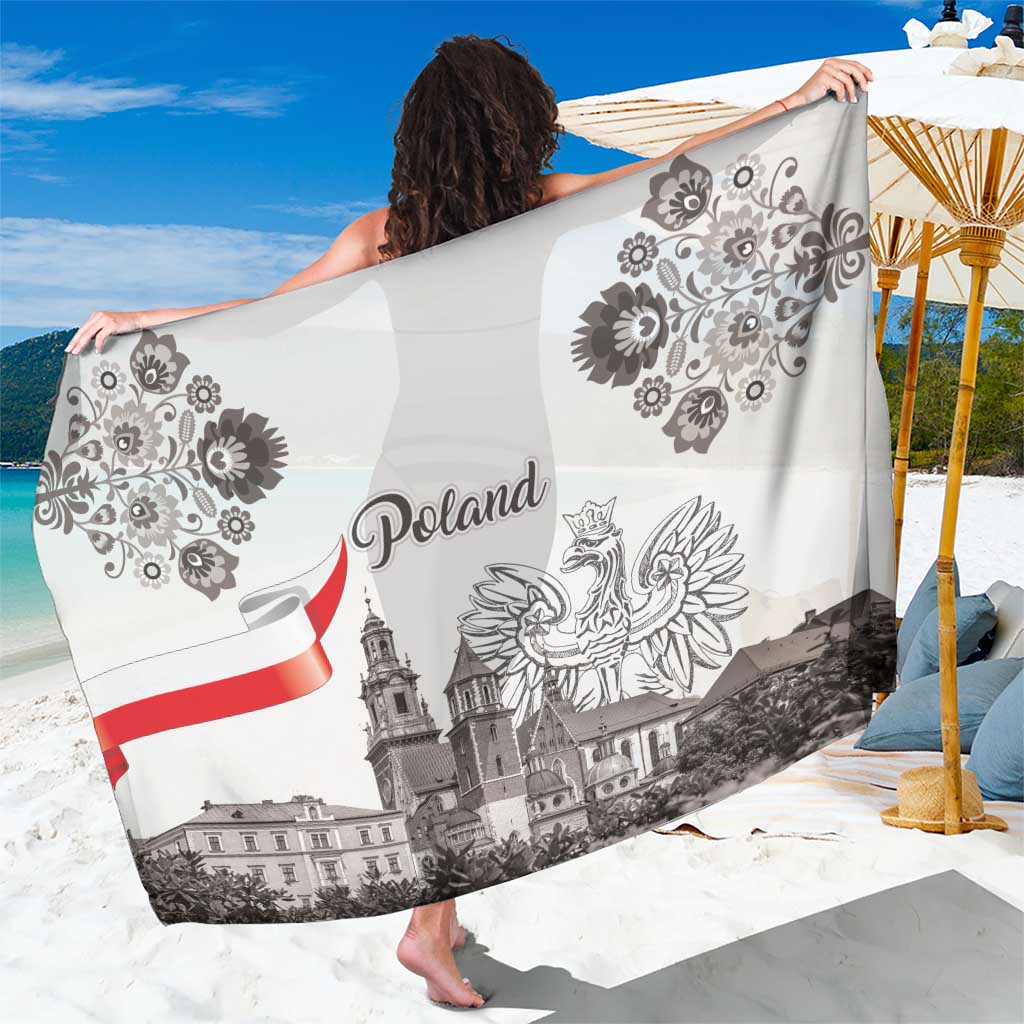 Poland Eagle Heritage Sarong Wawel Castle Polish Wycinanki Folk Pattern - Wonder Print Shop