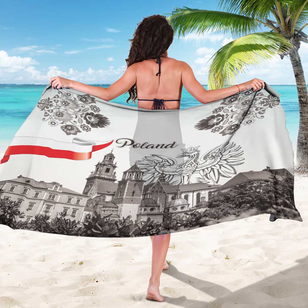 Poland Eagle Heritage Sarong Wawel Castle Polish Wycinanki Folk Pattern - Wonder Print Shop