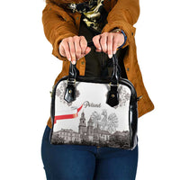 Poland Eagle Heritage Shoulder Handbag Wawel Castle Polish Wycinanki Folk Pattern - Wonder Print Shop