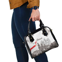 Poland Eagle Heritage Shoulder Handbag Wawel Castle Polish Wycinanki Folk Pattern - Wonder Print Shop