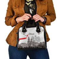 Poland Eagle Heritage Shoulder Handbag Wawel Castle Polish Wycinanki Folk Pattern - Wonder Print Shop