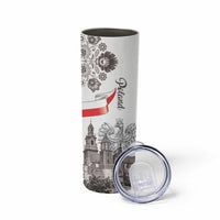 Poland Eagle Heritage Skinny Tumbler Wawel Castle Polish Wycinanki Folk Pattern - Wonder Print Shop