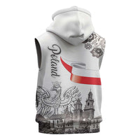 Poland Eagle Heritage Sleeveless Hoodie Wawel Castle Polish Wycinanki Folk Pattern - Wonder Print Shop