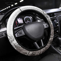 Poland Eagle Heritage Steering Wheel Cover Wawel Castle Polish Wycinanki Folk Pattern - Wonder Print Shop