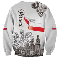 Poland Eagle Heritage Sweatshirt Wawel Castle Polish Wycinanki Folk Pattern - Wonder Print Shop