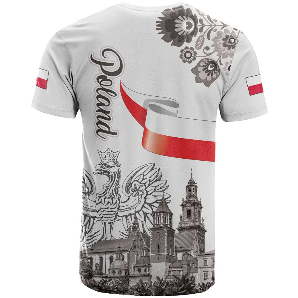 Poland Eagle Heritage T Shirt Wawel Castle Polish Wycinanki Folk Pattern - Wonder Print Shop