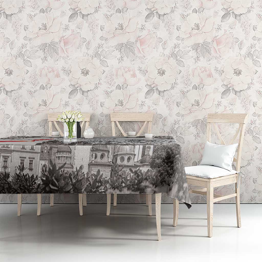 Poland Eagle Heritage Tablecloth Wawel Castle Polish Wycinanki Folk Pattern - Wonder Print Shop