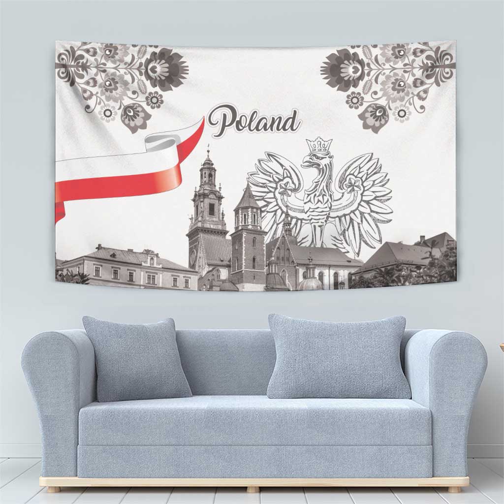 Poland Eagle Heritage Tapestry Wawel Castle Polish Wycinanki Folk Pattern - Wonder Print Shop