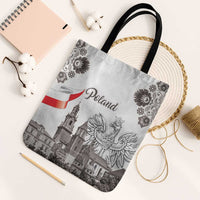 Poland Eagle Heritage Tote Bag Wawel Castle Polish Wycinanki Folk Pattern - Wonder Print Shop