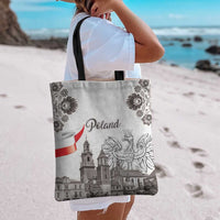 Poland Eagle Heritage Tote Bag Wawel Castle Polish Wycinanki Folk Pattern - Wonder Print Shop