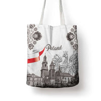 Poland Eagle Heritage Tote Bag Wawel Castle Polish Wycinanki Folk Pattern - Wonder Print Shop