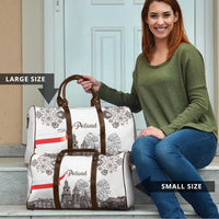Poland Eagle Heritage Travel Bag Wawel Castle Polish Wycinanki Folk Pattern - Wonder Print Shop