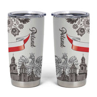 Poland Eagle Heritage Tumbler Cup Wawel Castle Polish Wycinanki Folk Pattern - Wonder Print Shop