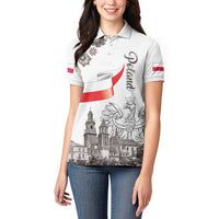 Poland Eagle Heritage Women Polo Shirt Wawel Castle Polish Wycinanki Folk Pattern - Wonder Print Shop