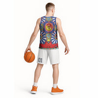 Carretto Siciliano Folk Art Basketball Jersey Trinacria Symbol Italian Pattern