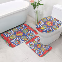 Carretto Siciliano Folk Art Bathroom Set Trinacria Symbol Italian Pattern