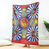 Carretto Siciliano Folk Art Blanket Trinacria Symbol Italian Pattern