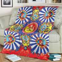 Carretto Siciliano Folk Art Blanket Trinacria Symbol Italian Pattern