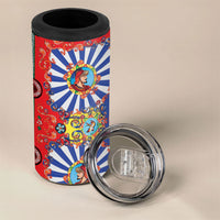 Carretto Siciliano Folk Art 4 in 1 Can Cooler Tumbler Trinacria Symbol Italian Pattern