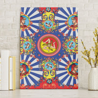 Carretto Siciliano Folk Art Canvas Wall Art Trinacria Symbol Italian Pattern