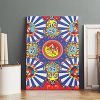 Carretto Siciliano Folk Art Canvas Wall Art Trinacria Symbol Italian Pattern