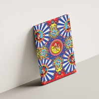Carretto Siciliano Folk Art Canvas Wall Art Trinacria Symbol Italian Pattern