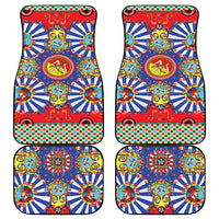 Carretto Siciliano Folk Art Car Mats Trinacria Symbol Italian Pattern