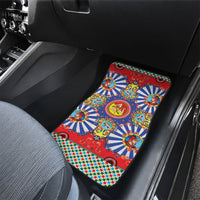 Carretto Siciliano Folk Art Car Mats Trinacria Symbol Italian Pattern