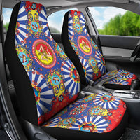 Carretto Siciliano Folk Art Car Seat Cover Trinacria Symbol Italian Pattern