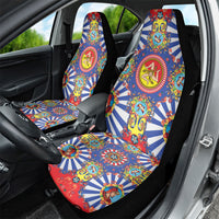 Carretto Siciliano Folk Art Car Seat Cover Trinacria Symbol Italian Pattern