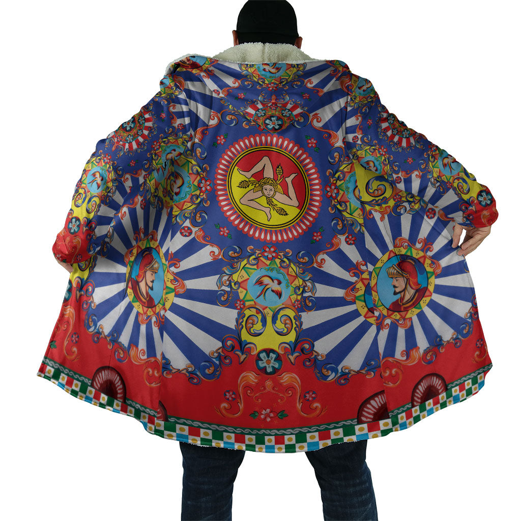 Carretto Siciliano Folk Art Cloak Trinacria Symbol Italian Pattern