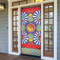 Carretto Siciliano Folk Art Door Cover Trinacria Symbol Italian Pattern