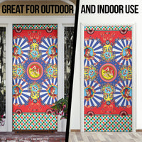 Carretto Siciliano Folk Art Door Cover Trinacria Symbol Italian Pattern