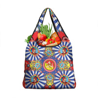 Carretto Siciliano Folk Art Grocery Bag Trinacria Symbol Italian Pattern