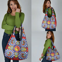 Carretto Siciliano Folk Art Grocery Bag Trinacria Symbol Italian Pattern