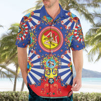 Carretto Siciliano Folk Art Hawaiian Shirt Trinacria Symbol Italian Pattern