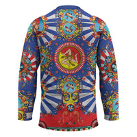 Carretto Siciliano Folk Art Hockey Jersey Trinacria Symbol Italian Pattern