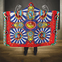 Carretto Siciliano Folk Art Hooded Blanket Trinacria Symbol Italian Pattern