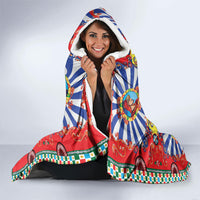 Carretto Siciliano Folk Art Hooded Blanket Trinacria Symbol Italian Pattern