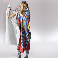 Carretto Siciliano Folk Art Hooded Blanket Trinacria Symbol Italian Pattern