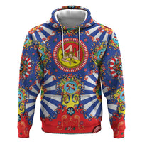 Carretto Siciliano Folk Art Hoodie Trinacria Symbol Italian Pattern