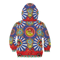Carretto Siciliano Folk Art Kid Hoodie Trinacria Symbol Italian Pattern