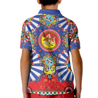 Carretto Siciliano Folk Art Kid Polo Shirt Trinacria Symbol Italian Pattern