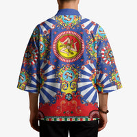 Carretto Siciliano Folk Art Kimono Trinacria Symbol Italian Pattern