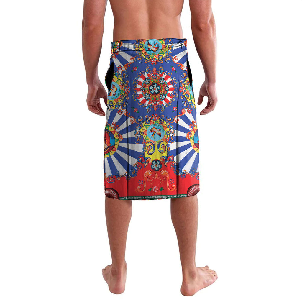 Carretto Siciliano Folk Art Lavalava Trinacria Symbol Italian Pattern